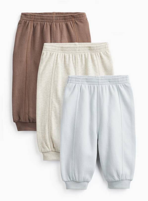 Blue & Brown Joggers 3 Pack 12-18 months